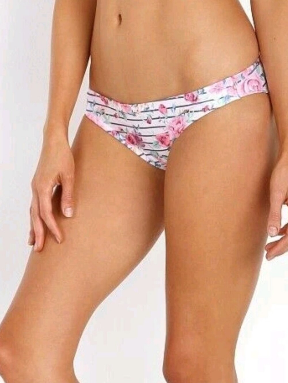 Wildfox Floral Bikini Bottoms - Pink, White & Navy